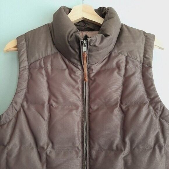 EDDIE BAUER Yukon 550 Quilted Goose Down Vest Tan Brown Sz M - Picture 3 of 11